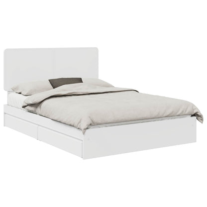Letto con Contenitore Bianco 140 x 190 cm Legno multistrato
