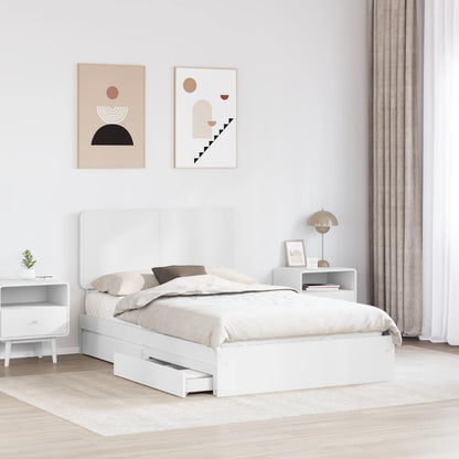 Letto con Contenitore Bianco 135 x 190 cm Legno multistrato