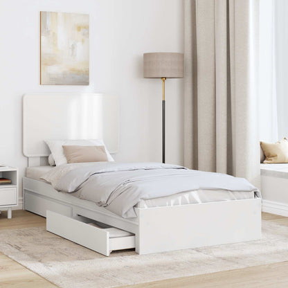 Letto con Contenitore Bianco 90 x 200 cm Legno multistrato