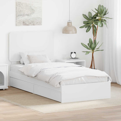 Letto con Contenitore Bianco 75 x 190 cm Legno multistrato