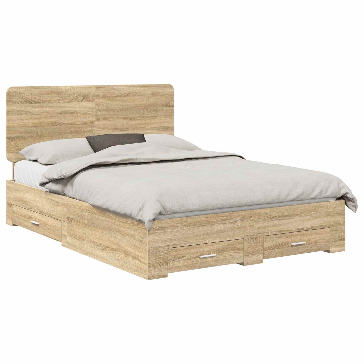Struttura del letto con testiera Rovere Sonoma 150 x 200 cm