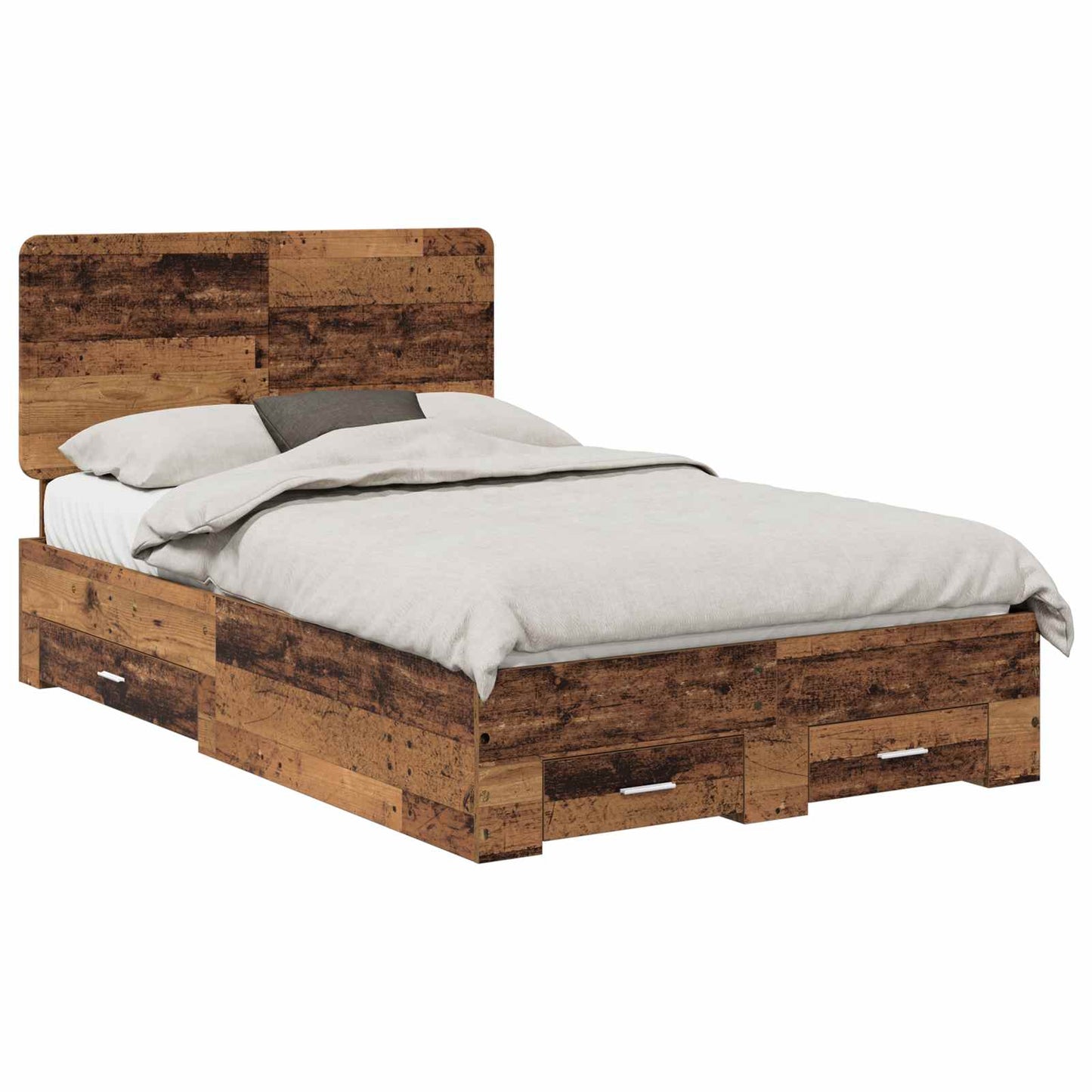 Struttura del letto con testiera Legno vecchio 120 x 190 cm