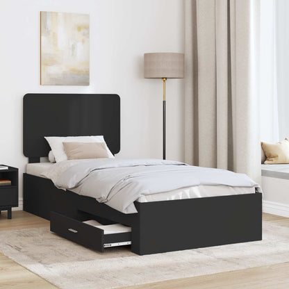 Struttura del letto Nero 100 x 200 cm Legno multistrato