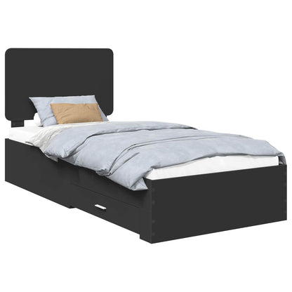 Struttura del letto Nero 100 x 200 cm Legno multistrato