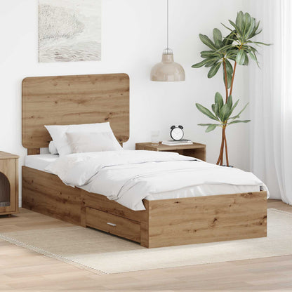 Struttura del letto Rovere artigianale 100 x 200 cm