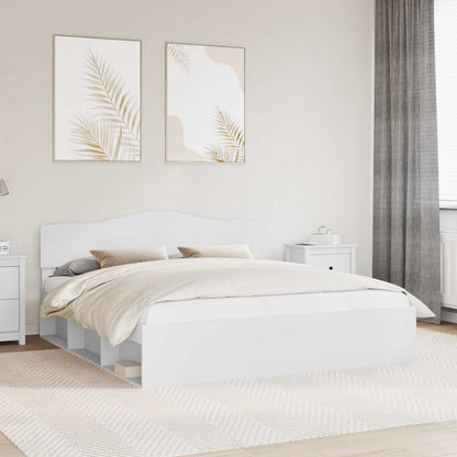 Struttura del letto Bianco 200 x 200 cm Pino massello