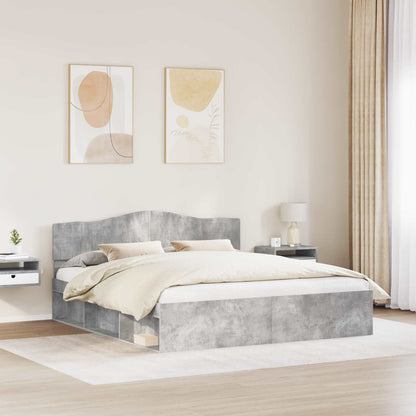 Struttura del letto Calcestruzzo 200 x 200 cm Pino massello