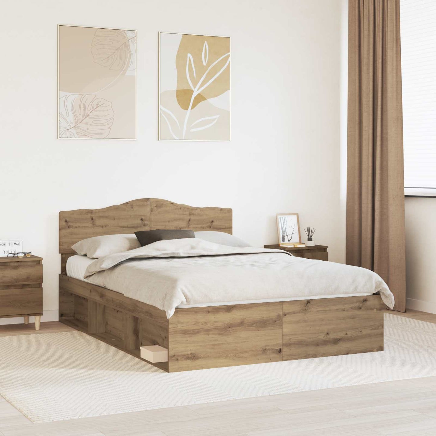 Struttura del letto Rovere artigianale 150 x 200 cm