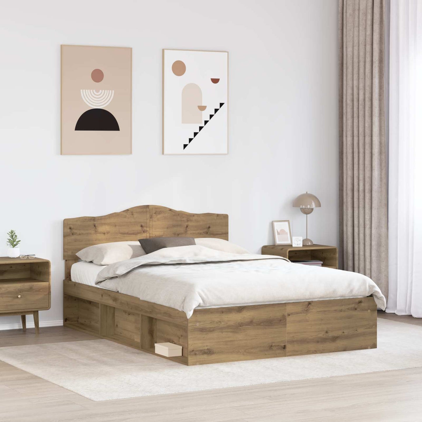 Struttura del letto Rovere artigianale 150 x 200 cm