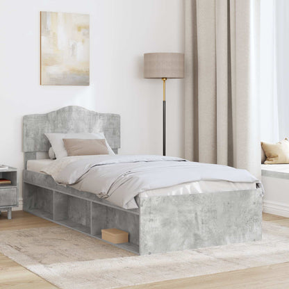 Struttura del letto Calcestruzzo 90 x 200 cm Pino massello