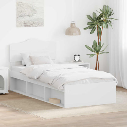 Struttura del letto Bianco 90 x 190 cm Pino massello