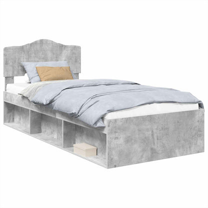 Struttura del letto Grigio ConcretÃ¨ 90 x 190 cm Pino massello
