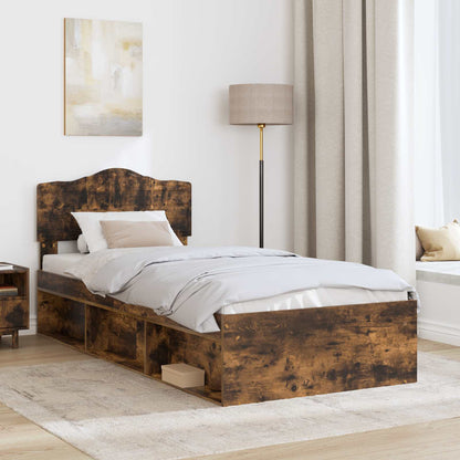 Struttura del letto Rovere fumÃƒÂ© 75 x 190 cm Pino massello
