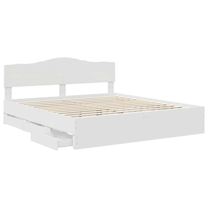 Struttura del letto Bianco 200 x 200 cm Legno Ingegnerizzato