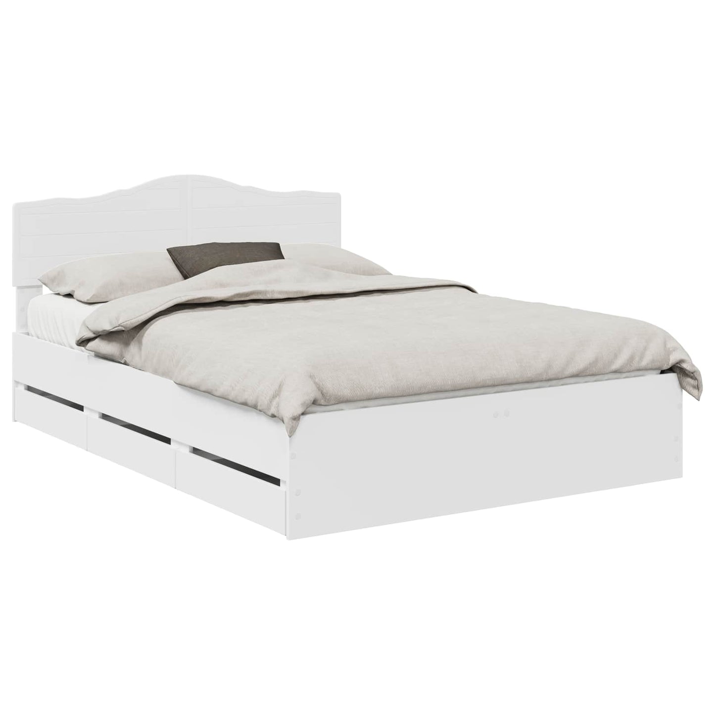Struttura del letto Bianco 150 x 200 cm Legno Ingegnerizzato