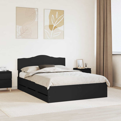 Struttura del letto Nero 140 x 200 cm Legno Ingegnerizzato