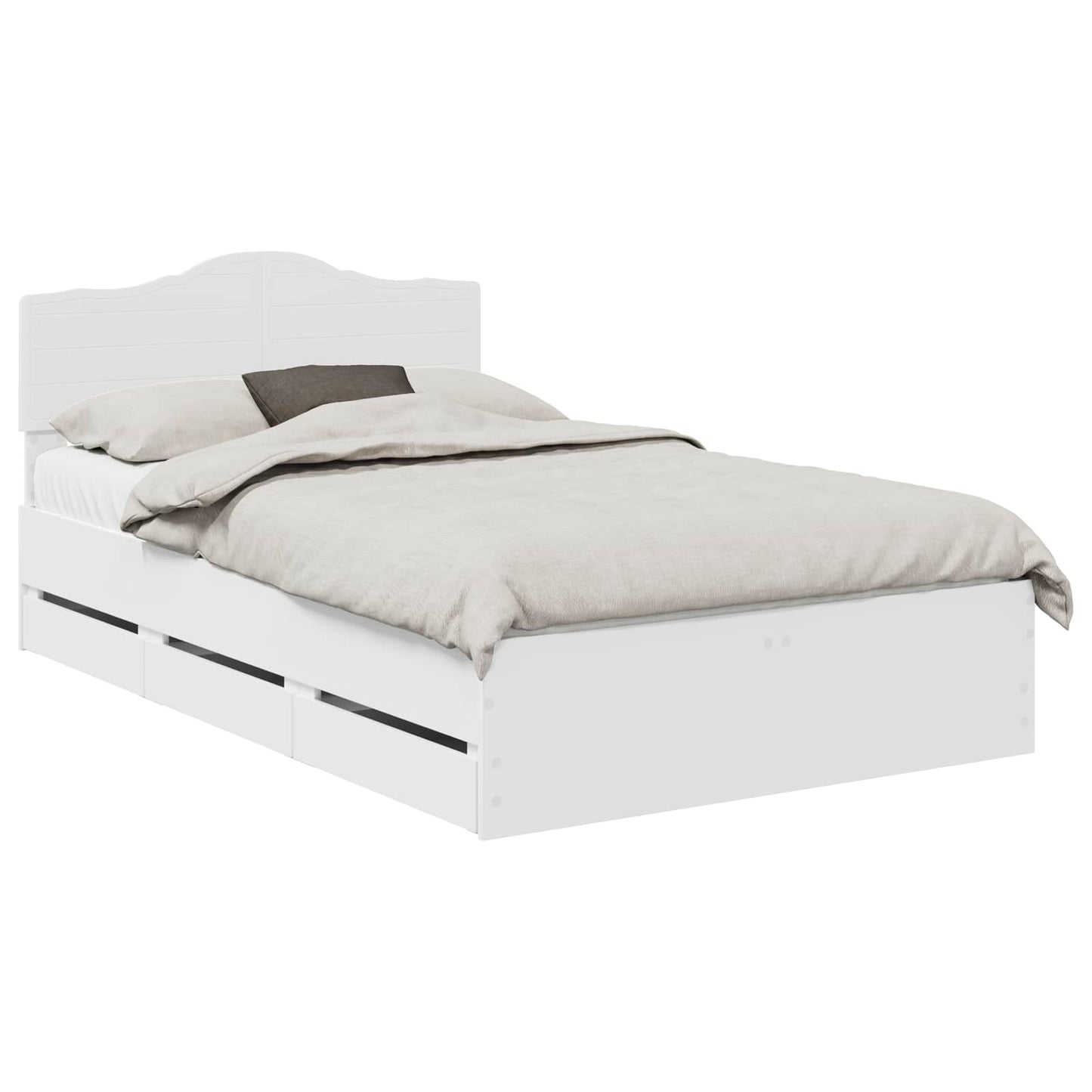 Struttura del letto Bianco 120 x 200 cm Legno Ingegnerizzato