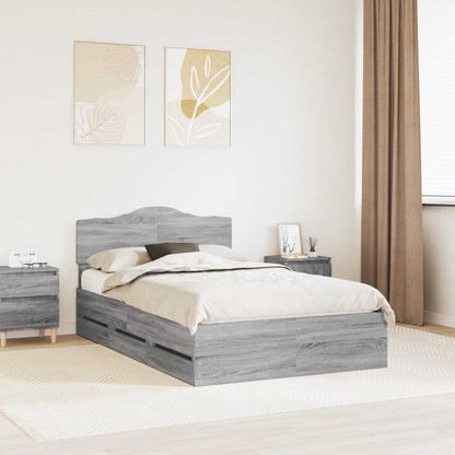 Struttura del letto con cassetto Grigio Sonoma 120 x 200 cm
