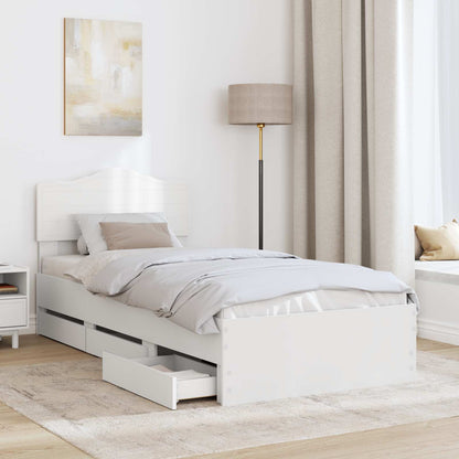 Struttura del letto Bianco 100 x 200 cm Legno Ingegnerizzato
