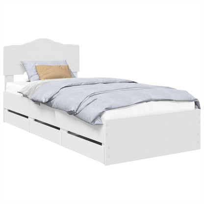 Struttura del letto Bianco 75 x 190 cm Legno Ingegnerizzato