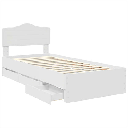 Struttura del letto Bianco 75 x 190 cm Legno Ingegnerizzato