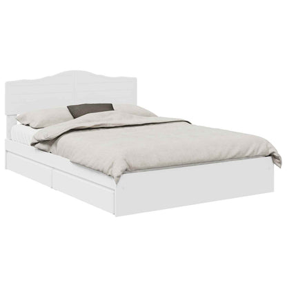 Letto con Contenitore Bianco 160 x 200 cm Legno multistrato