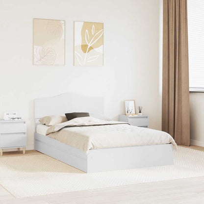 Letto con Contenitore Bianco 135 x 190 cm Legno multistrato