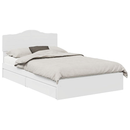 Letto con Contenitore Bianco 135 x 190 cm Legno multistrato