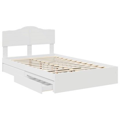 Letto con Contenitore Bianco 120 x 190 cm Legno multistrato