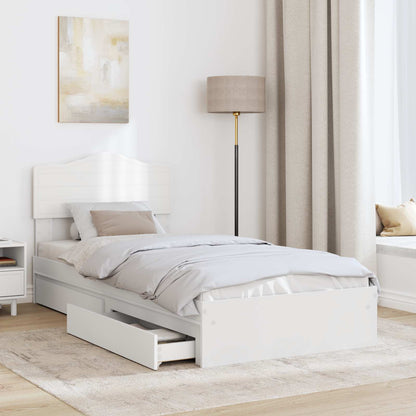 Letto con Contenitore Bianco 90 x 200 cm Legno multistrato