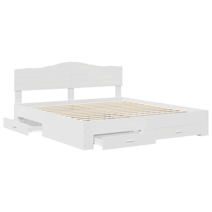 Struttura del letto Bianco 200 x 200 cm Legno multistrato