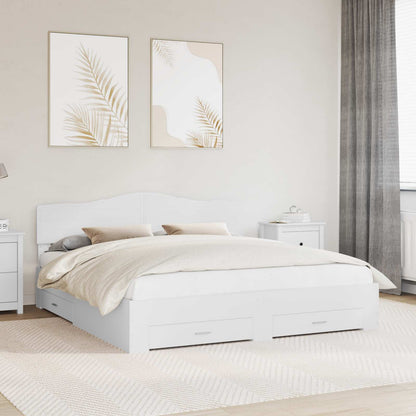 Struttura del letto Bianco 180 x 200 cm Legno multistrato