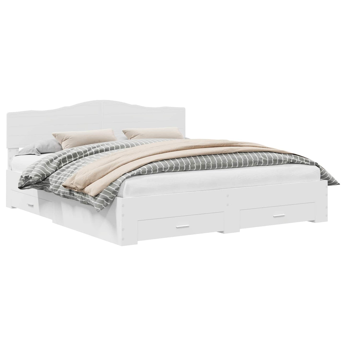 Struttura del letto Bianco 180 x 200 cm Legno multistrato