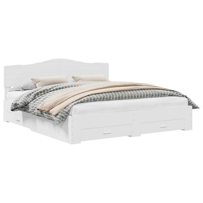 Struttura del letto Bianco 180 x 200 cm Legno multistrato