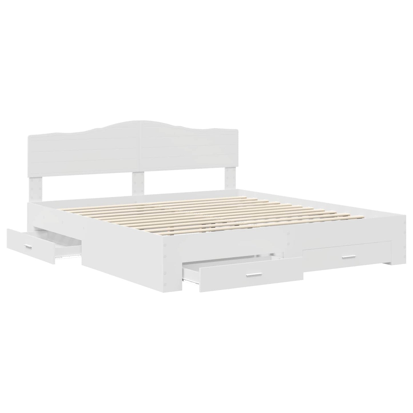 Struttura del letto Bianco 180 x 200 cm Legno multistrato