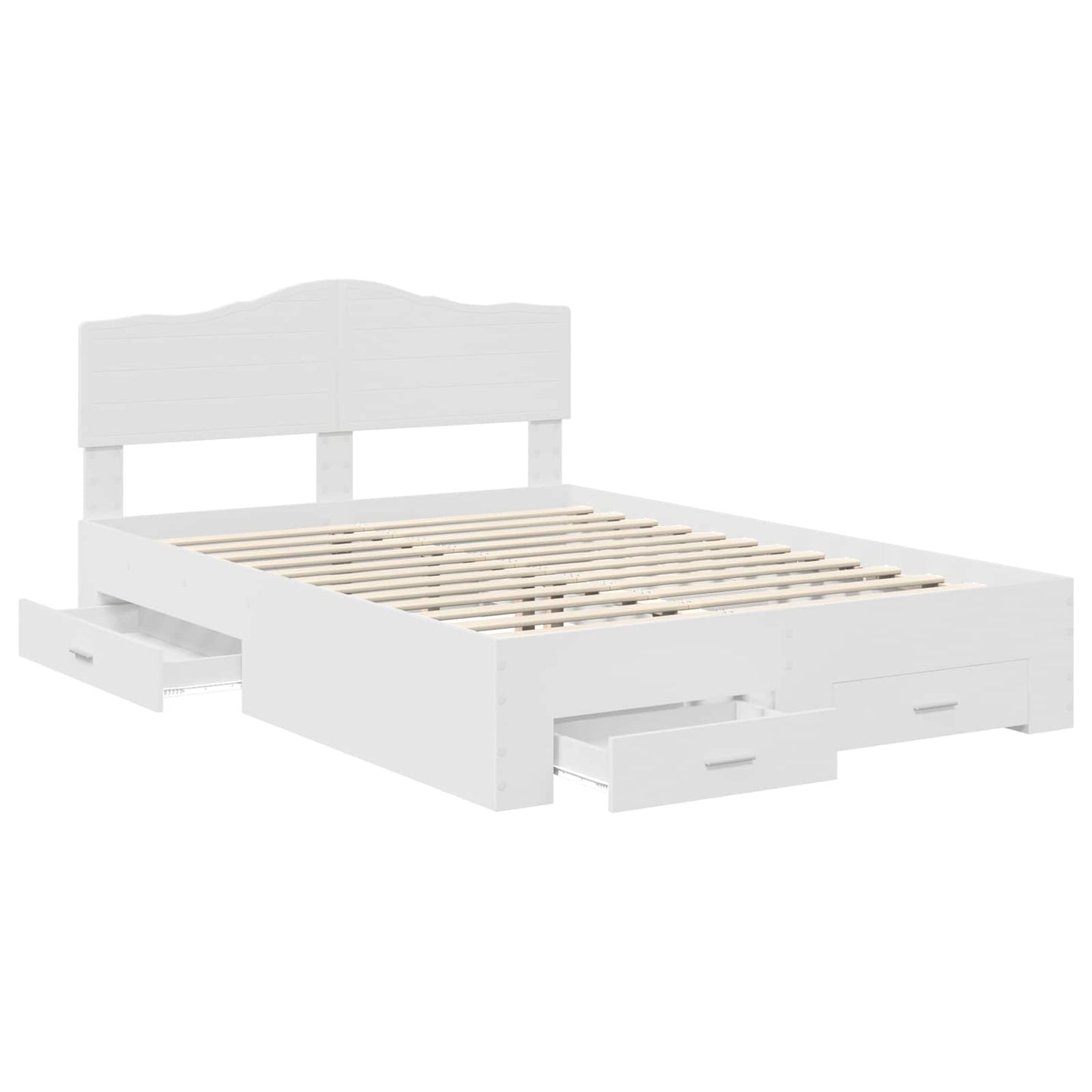 Struttura del letto Bianco 160 x 200 cm Legno multistrato