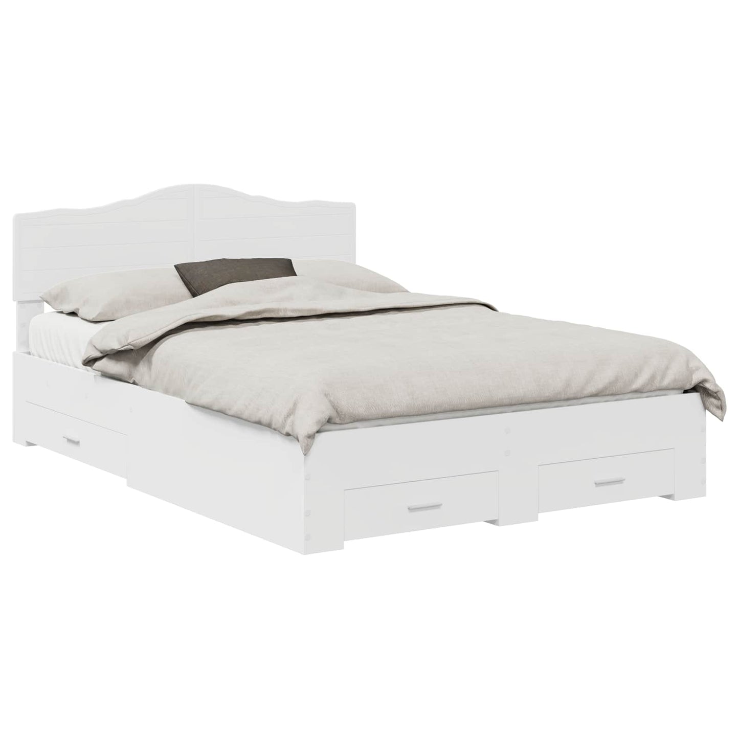 Struttura del letto Bianco 150 x 200 cm Legno multistrato