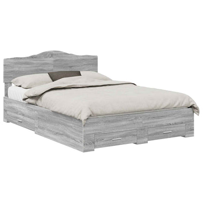 Struttura del letto con testiera Grigio Sonoma 150 x 200 cm