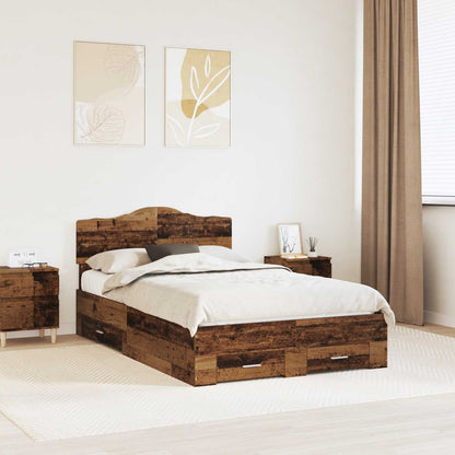 Struttura del letto con testiera Legno vecchio 120 x 190 cm