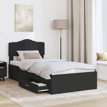 Struttura del letto Nero 100 x 200 cm Legno multistrato