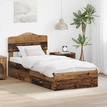 Struttura del letto Legno vecchio 90 x 190 cm Legno multistrato