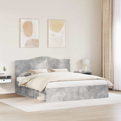 Struttura del letto Calcestruzzo 180 x 200 cm Pino massello