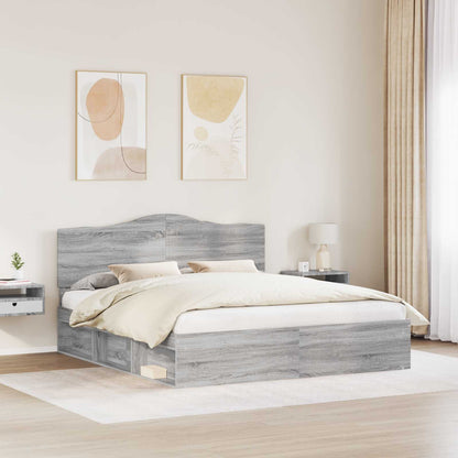 Struttura del letto Grigio Sonoma 180 x 200 cm Pino massello