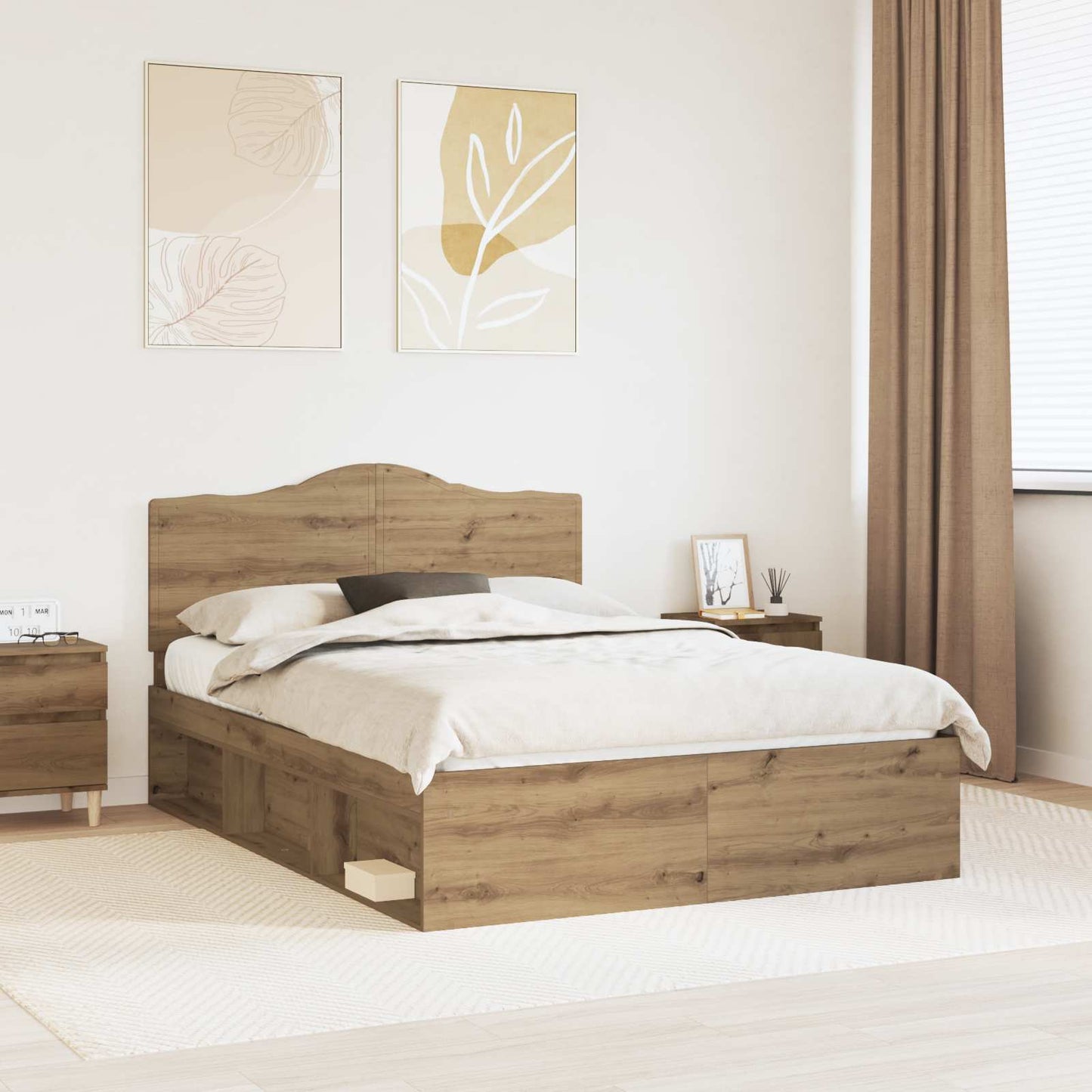 Struttura del letto Rovere artigianale 150 x 200 cm