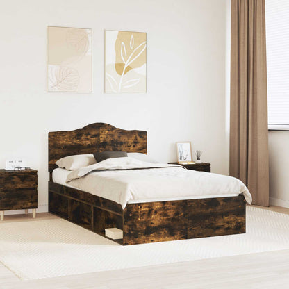 Struttura del letto Rovere fumÃ© 120 x 200 cm Pino massello