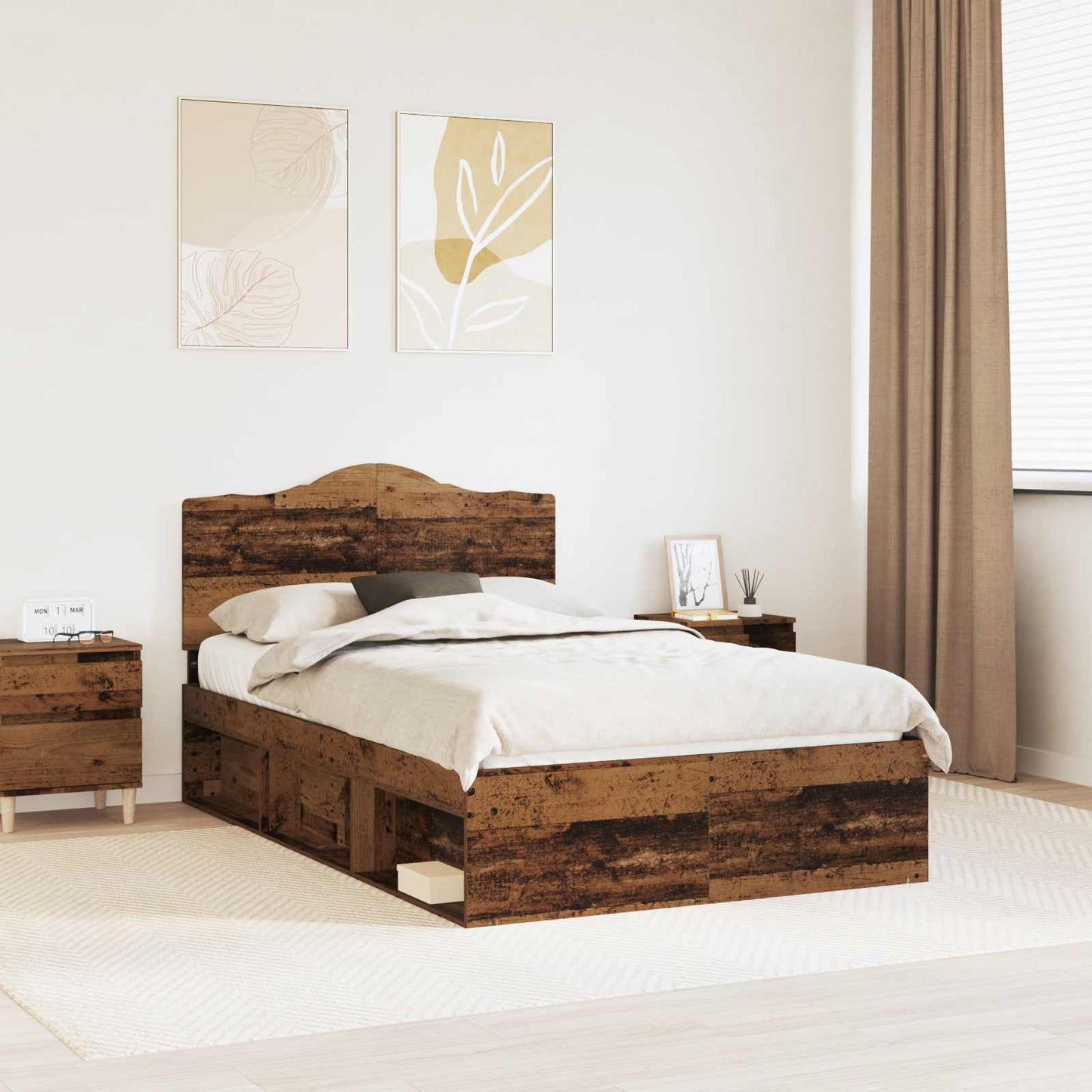Struttura del letto Legno vecchio 120 x 200 cm Pino massello
