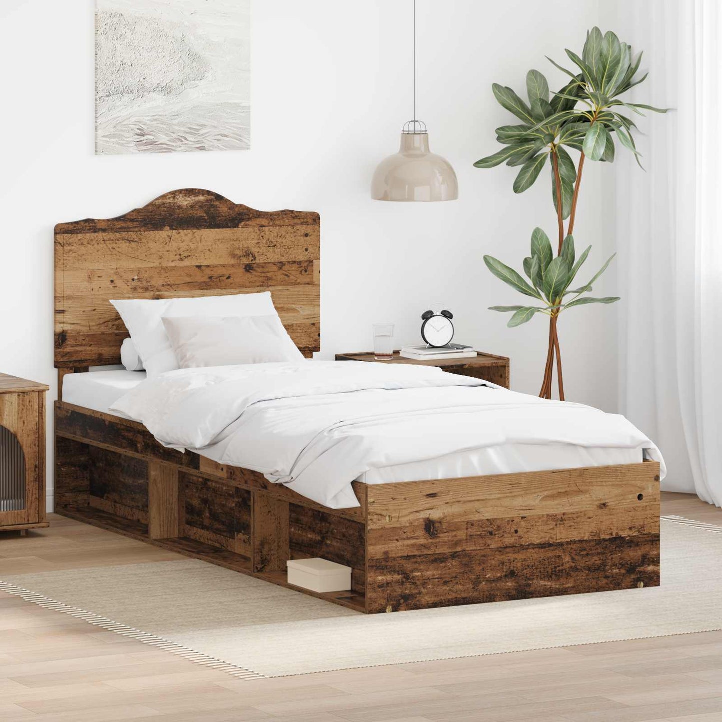 Struttura del letto Legno vecchio 90 x 200 cm Pino massello