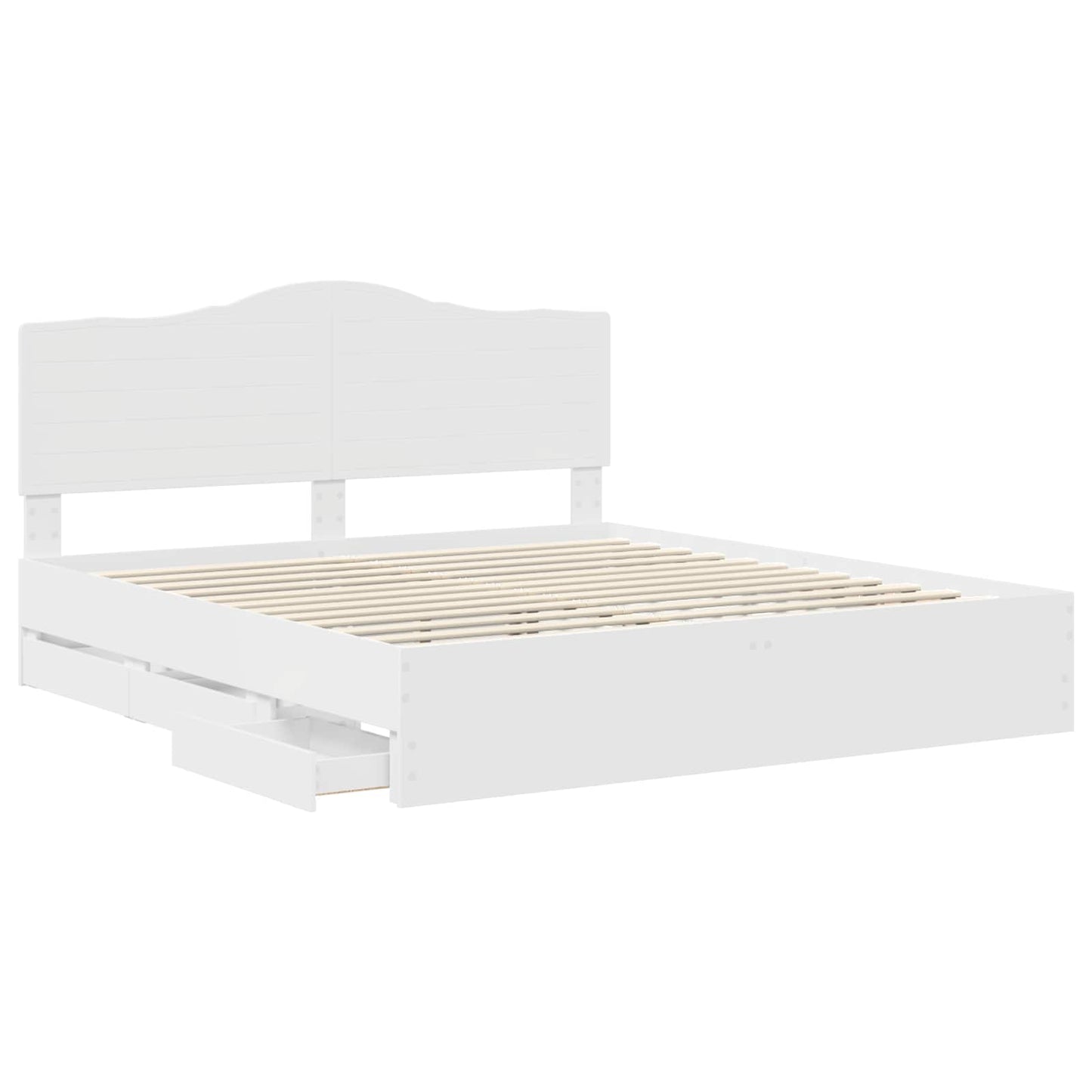Struttura del letto Bianco 180 x 200 cm Legno Ingegnerizzato