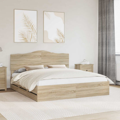 Struttura del letto con cassetto Rovere Sonoma 180 x 200 cm