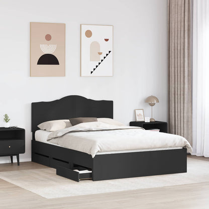 Struttura del letto Nero 150 x 200 cm Legno Ingegnerizzato